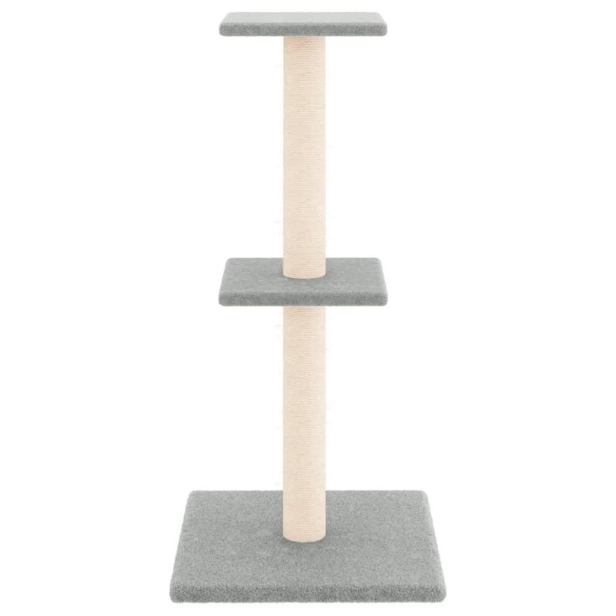 VIDAXL Arbre a chat avec griffoirs en sisal gris clair 73 cm