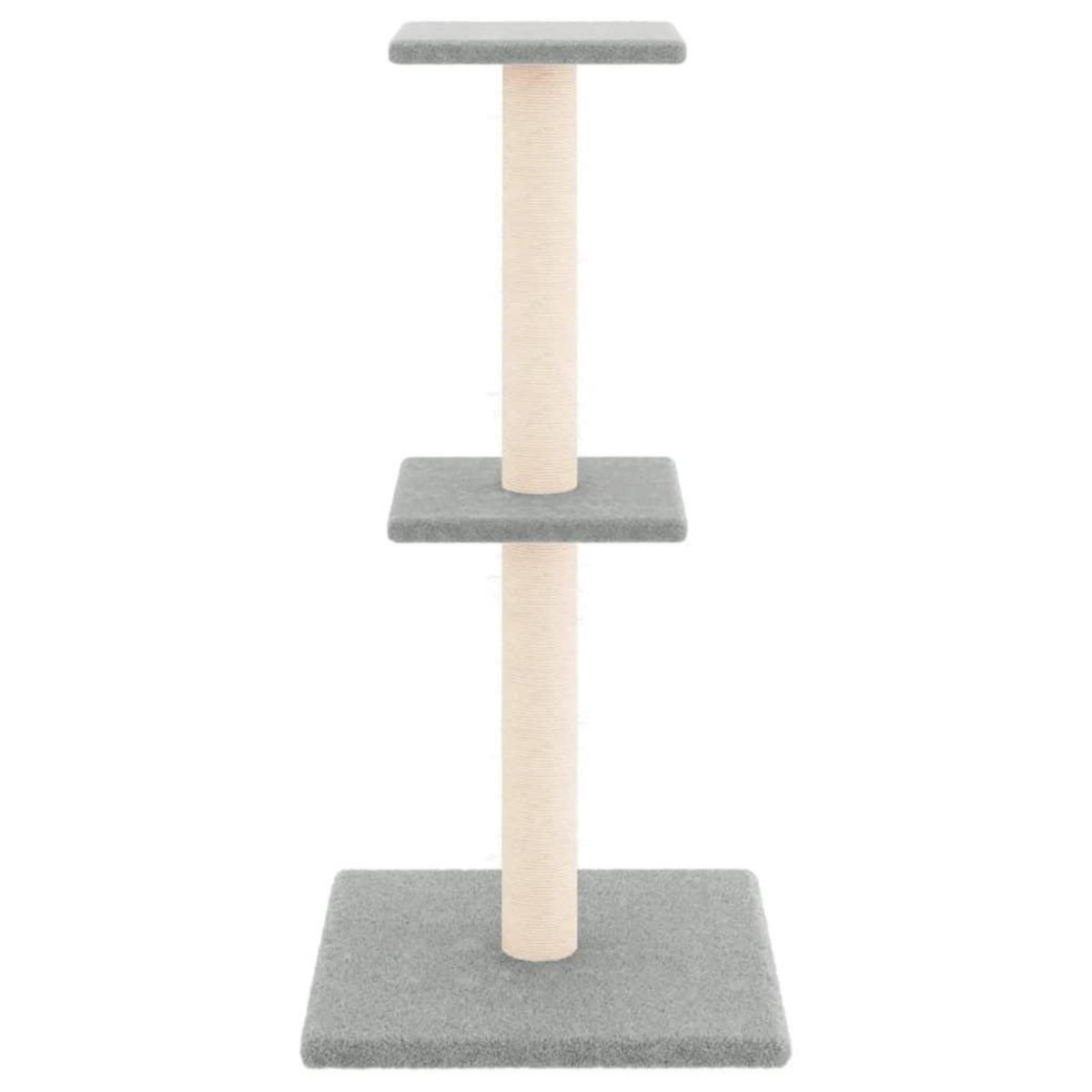 VIDAXL Arbre a chat avec griffoirs en sisal gris clair 73 cm