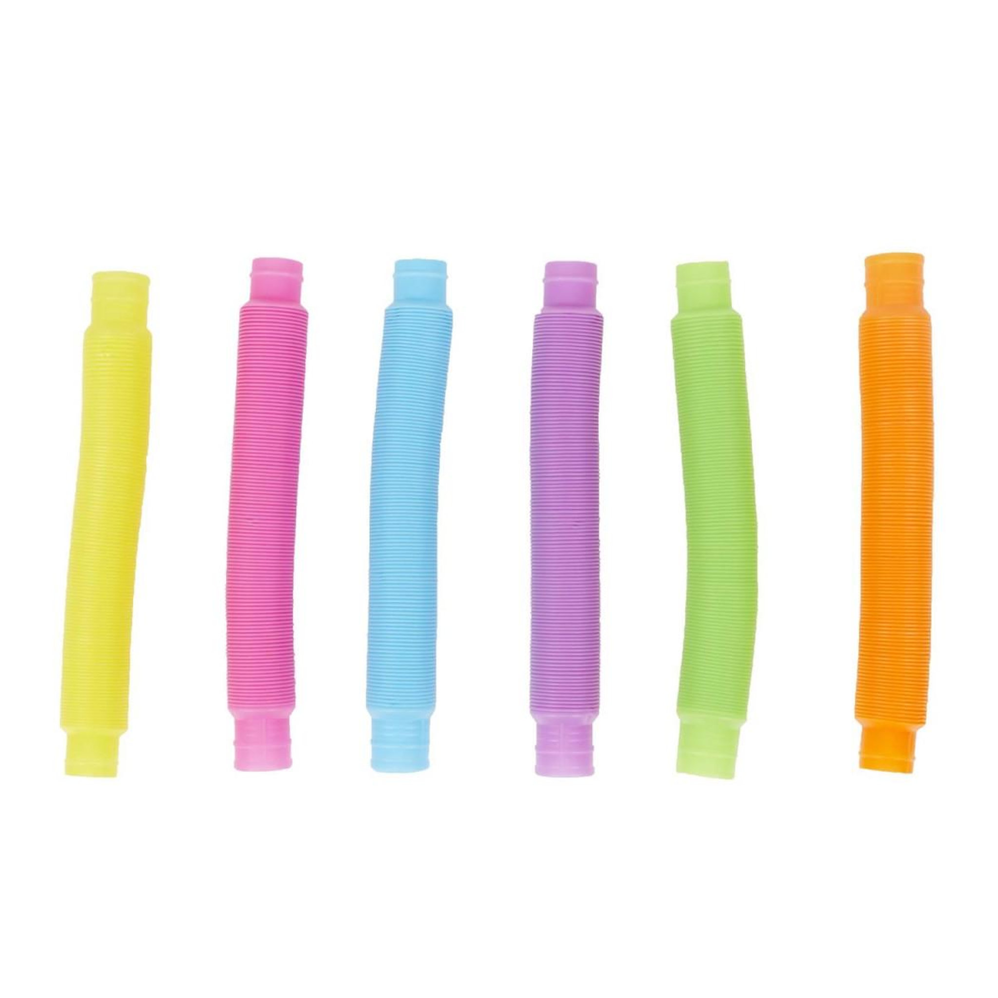 Voir la diapositive 2 : Jeux 2 momes Lot de 6 Tubes Extensibles  Sensoriel  20cm Multicolore