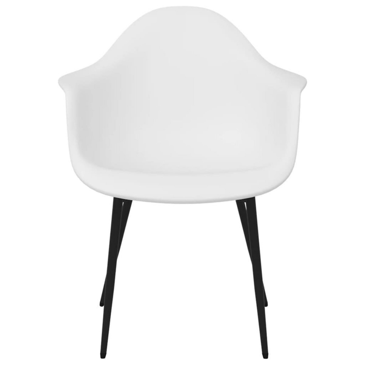 VIDAXL Chaises a manger lot de 2 blanc PP