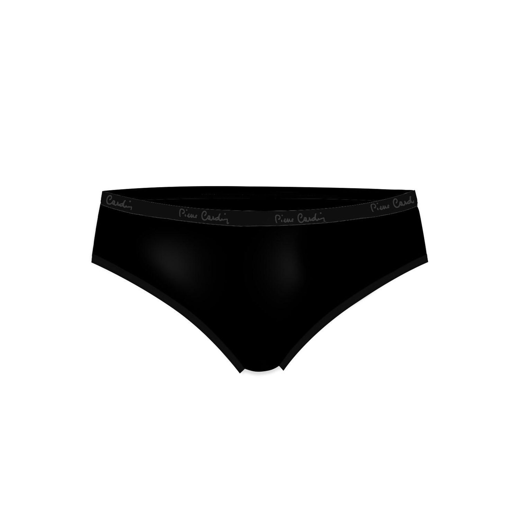 Voir la diapositive 3 : PIERRE CARDIN Lot de 5 slips femme  en coton uni ceinture fine 2cm class