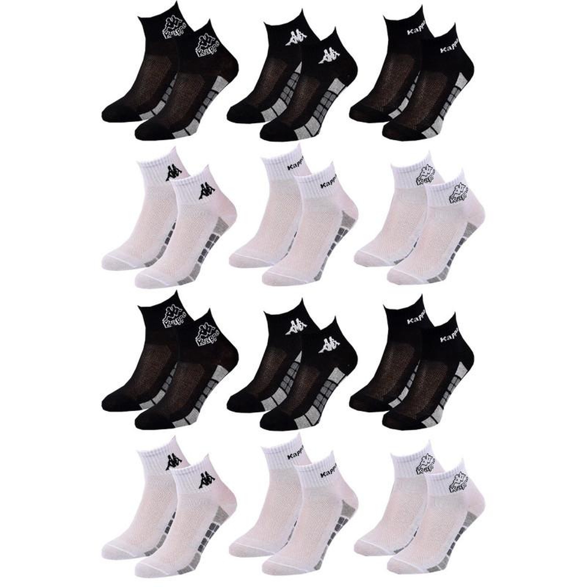 Voir la diapositive 2 : KAPPA Chaussettes Enfant QUARTER KAPPA Lot de 12