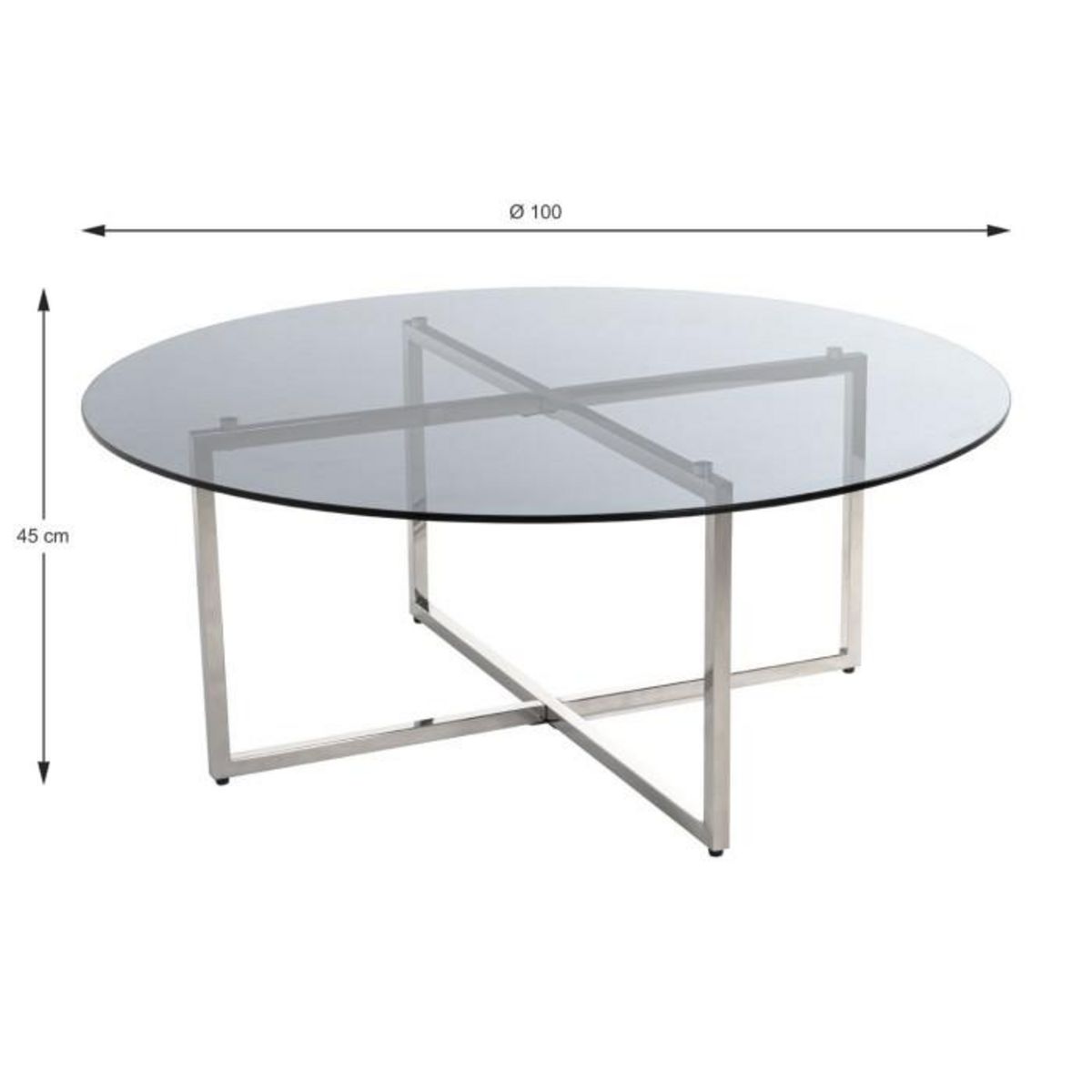 Paris Prix Table Basse Ronde Design  Comada  100cm Gris