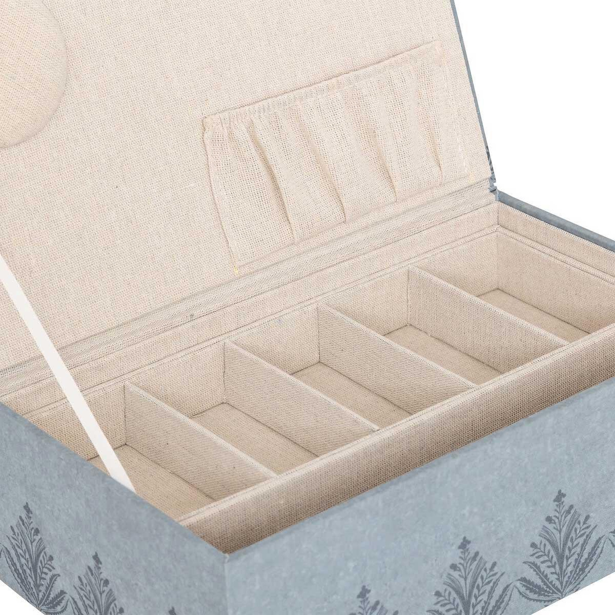 Voir la diapositive 4 : ATMOSPHERA Boîte à couture  wild romance  30cm bleu clair