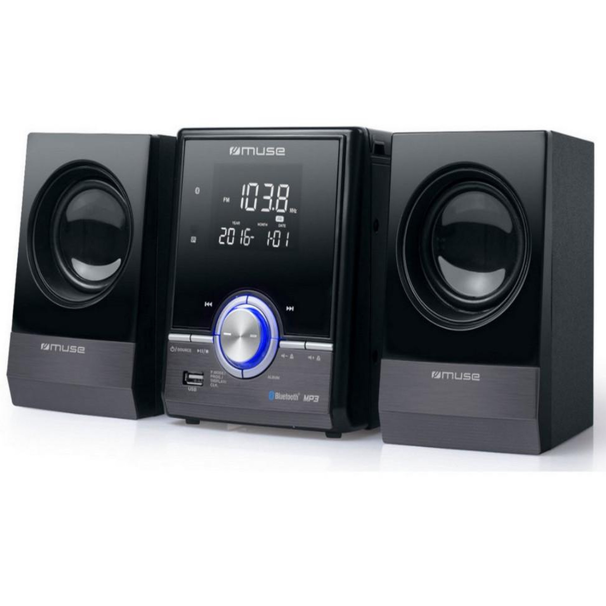 Muse Micro-chaîne 10w noir avec bluetooth - M38BT
