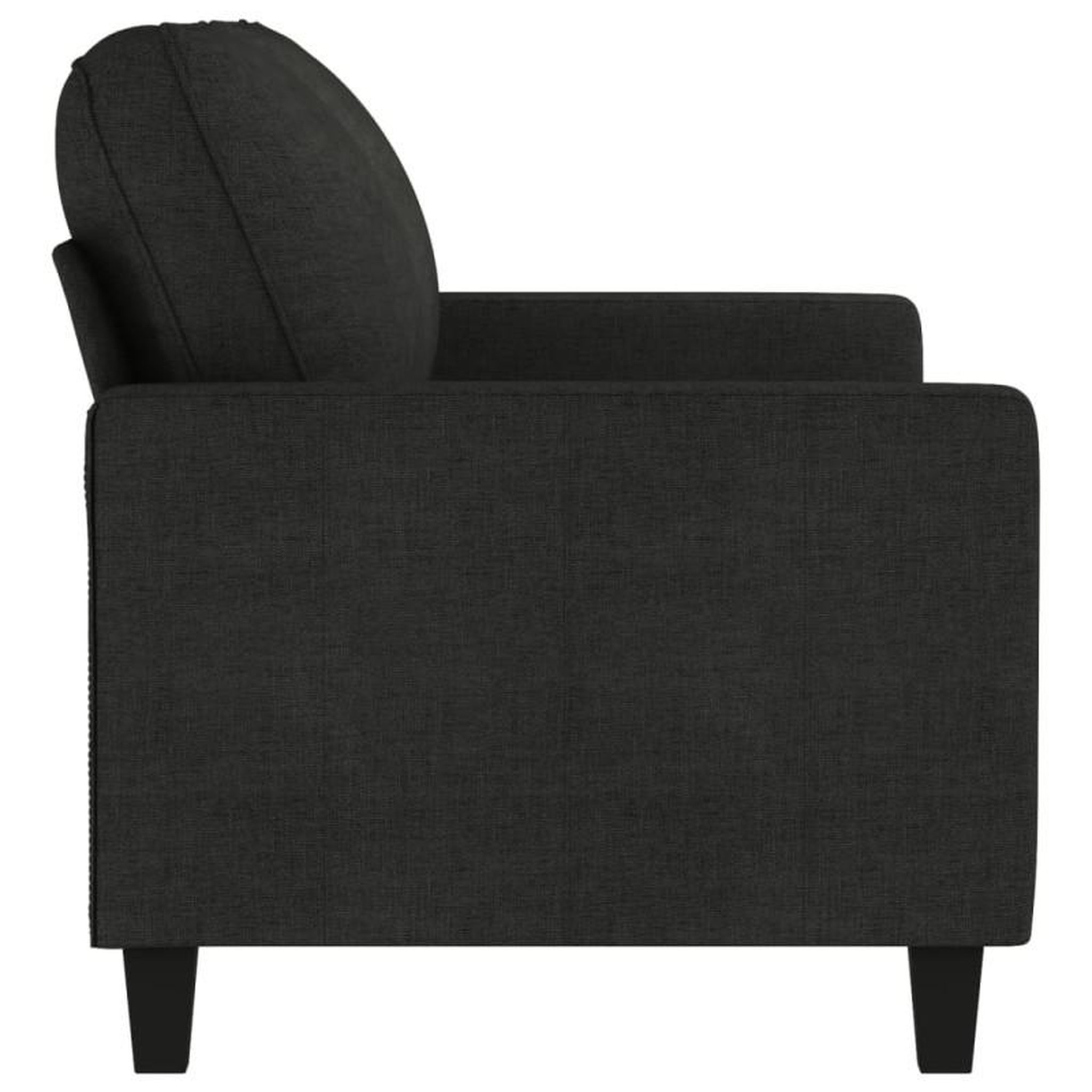 Voir la diapositive 4 : VIDAXL Canapé à 2 places Noir 140 cm Tissu