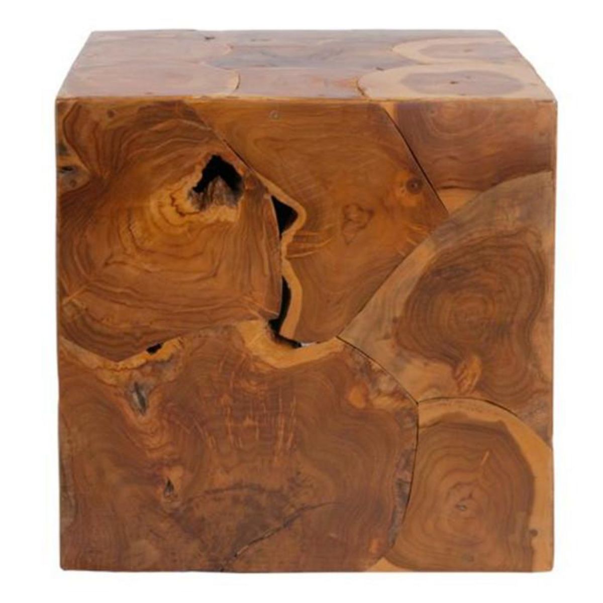 Paris Prix Table d'Appoint Carrée  Radix  45cm Naturel Brillant