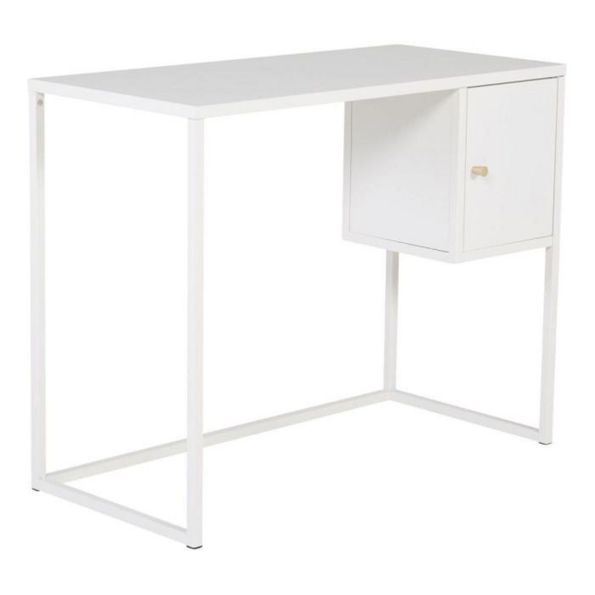 Paris Prix Bureau Design Avec Porte  Bakal  95cm Blanc