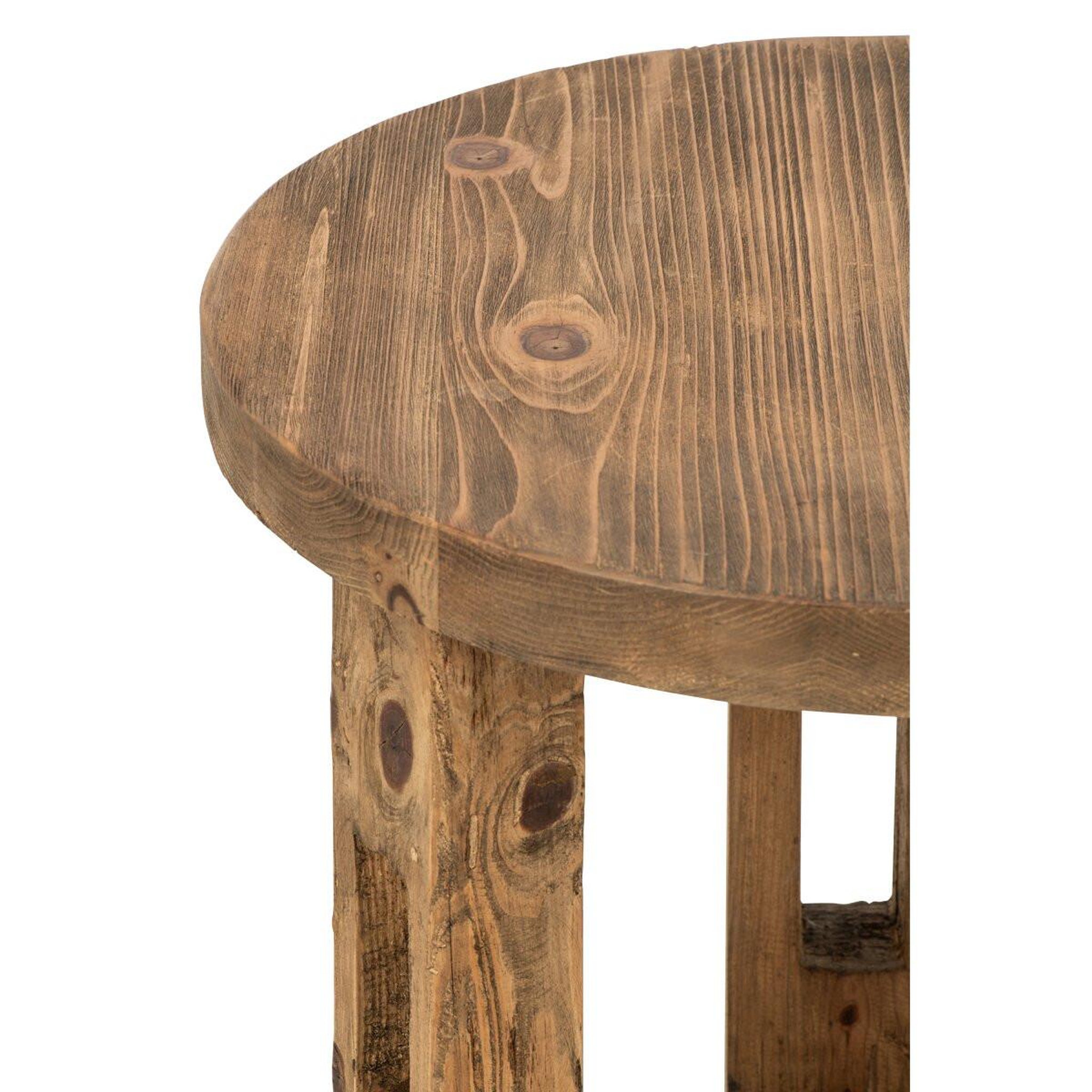 Voir la diapositive 3 : J-LINE Table d'appoint en bois  dorothée  60cm marron