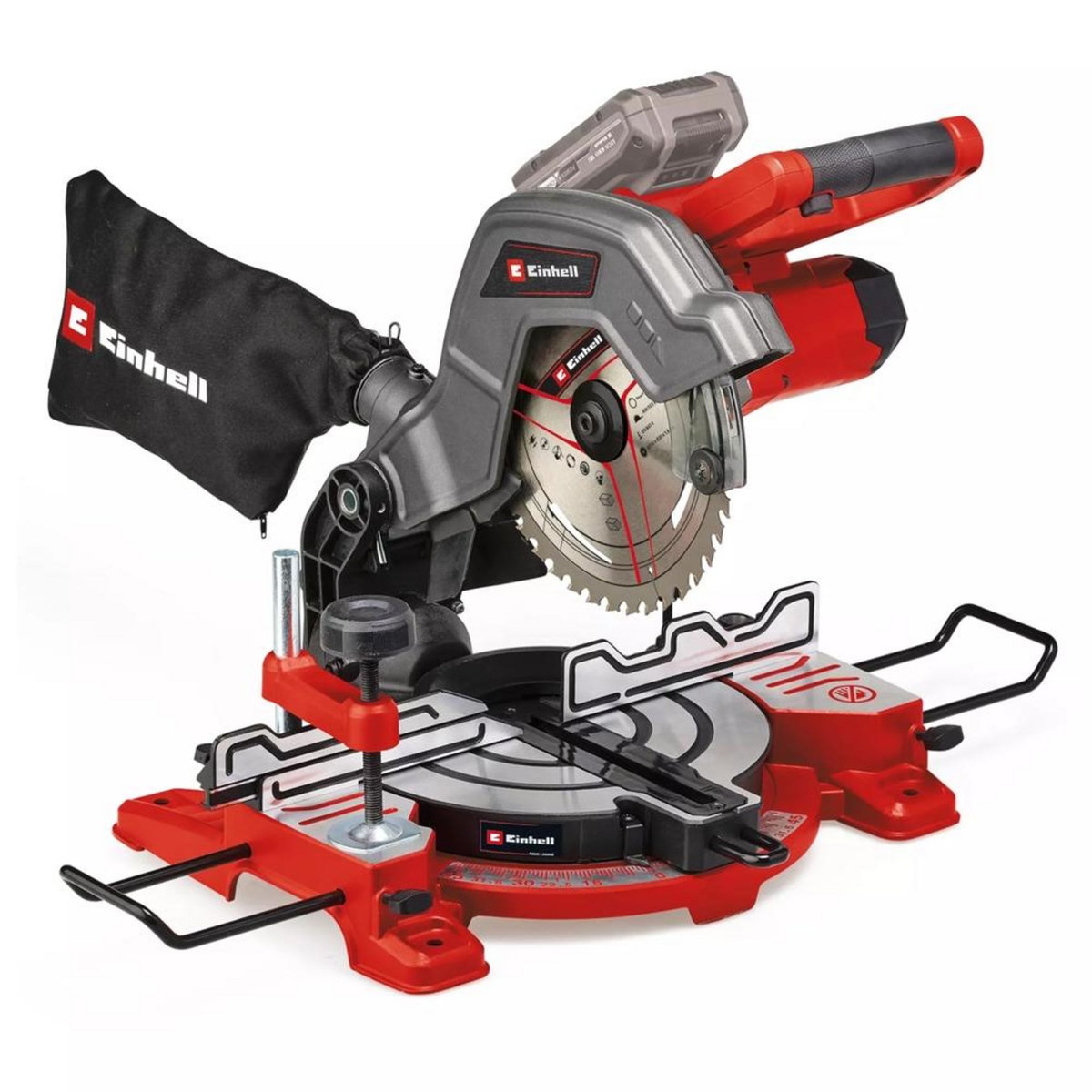Einhell Scie à onglet sans fil TE-MS 18/8 Li-Solo - 18V - lame 216mm - coupe 120x60mm - table pivotante - sans batterie