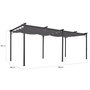 Voir la diapositive 5 : ID MARKET Pergola toit rétractable 6 pieds 3x6 M tonnelle gris anthracite