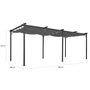Voir la diapositive 5 : ID MARKET Pergola toit rétractable 6 pieds 3x6 M tonnelle gris anthracite