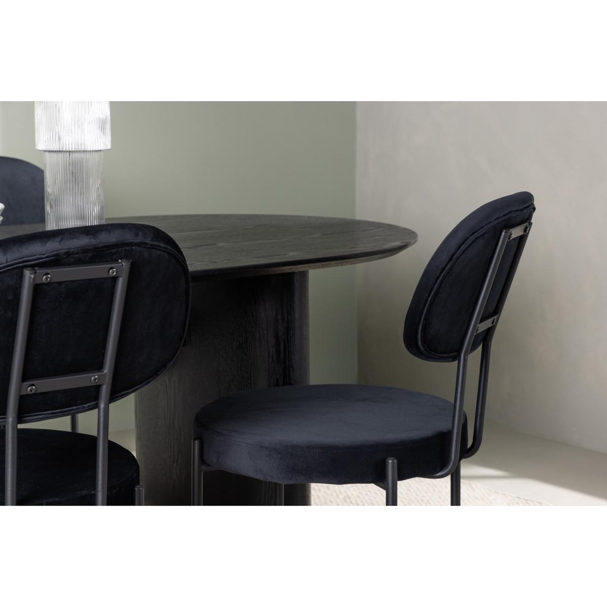 Voir la diapositive 6 : Paris Prix Ensemble table à manger & 6 chaises  isolde & stella  180cm noir