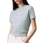 CALVIN KLEIN JEANS T-shirt Vert d'eau Femme Calvin Klein Jeans Monologo Baby