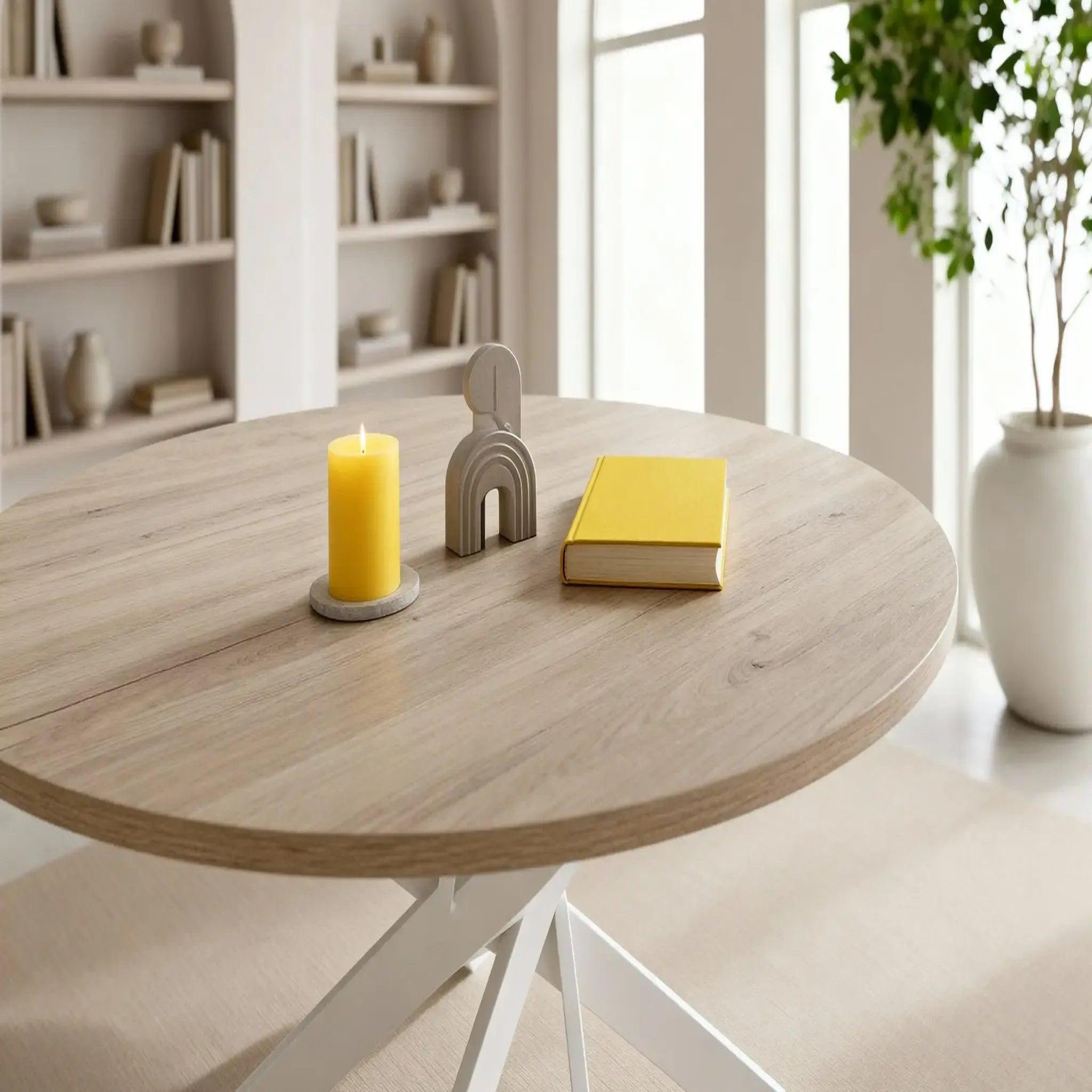 Voir la diapositive 6 : CASANOVA PARIS Minoa - table à manger ronde 120cmpieds en métal