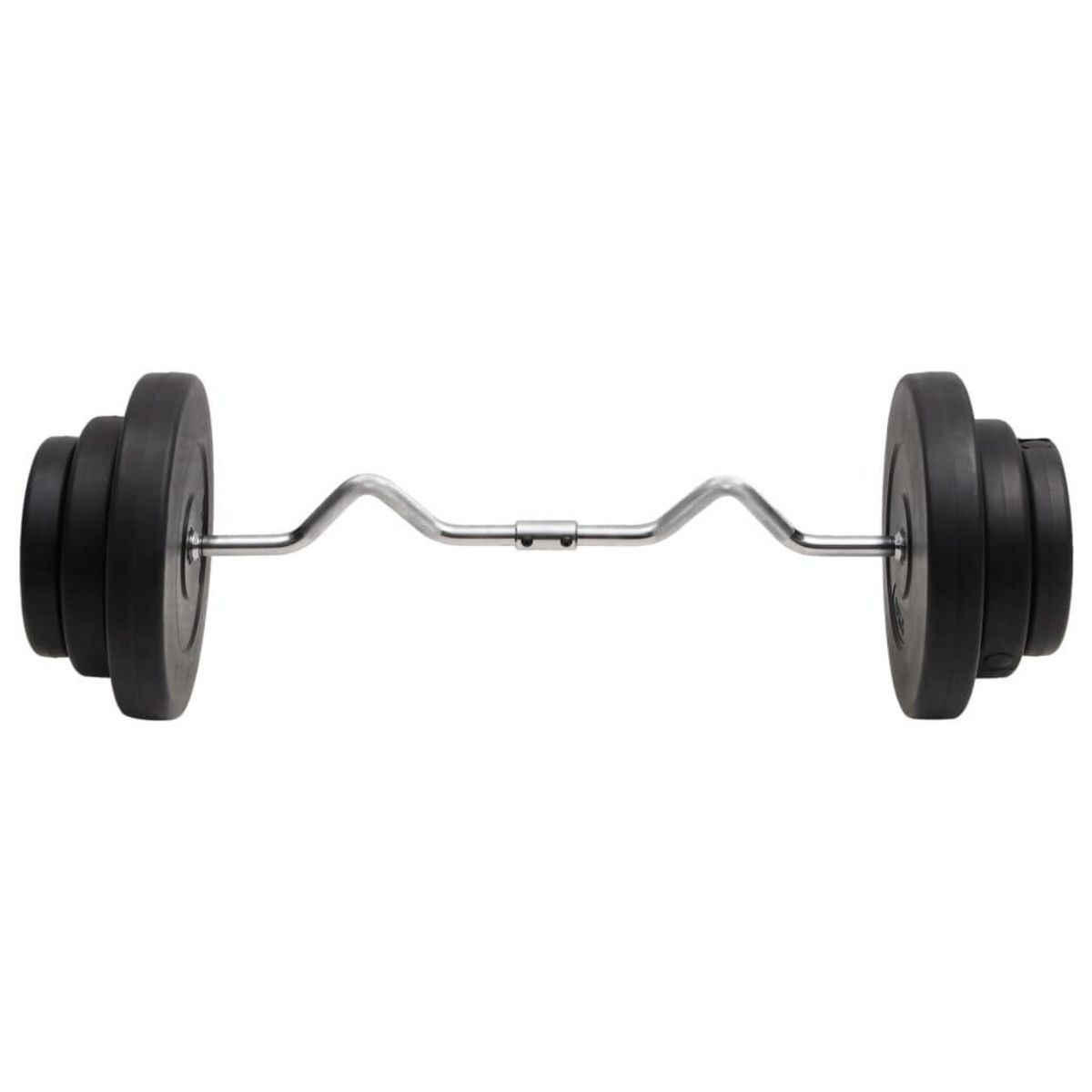 VIDAXL Barre d'halteres ondulee avec plaques 60 kg