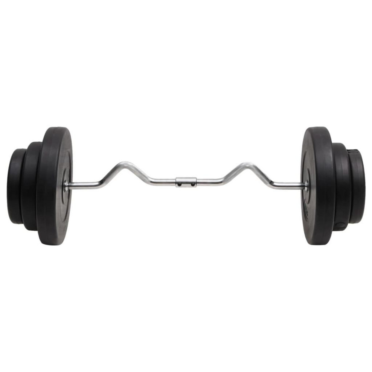 VIDAXL Barre d'halteres ondulee avec plaques 60 kg