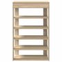 Voir la diapositive 4 : VIDAXL Etagere a chaussures chene sonoma 60x30x98 cm bois d'ingenierie