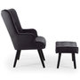 Voir la diapositive 3 : Paris Prix Fauteuil & Pouf Scandinave  Nomi  100cm Noir