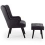 Voir la diapositive 3 : Paris Prix Fauteuil & Pouf Scandinave  Nomi  100cm Noir