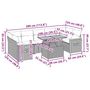 Voir la diapositive 6 : VIDAXL Salon de jardin avec coussins 8 pcs gris resine tressee acacia