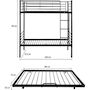 Voir la diapositive 3 : Habitat et Jardin Lit superposé avec tiroir gigogne  ADAM  -  90 x 190 cm - Métal - Noir