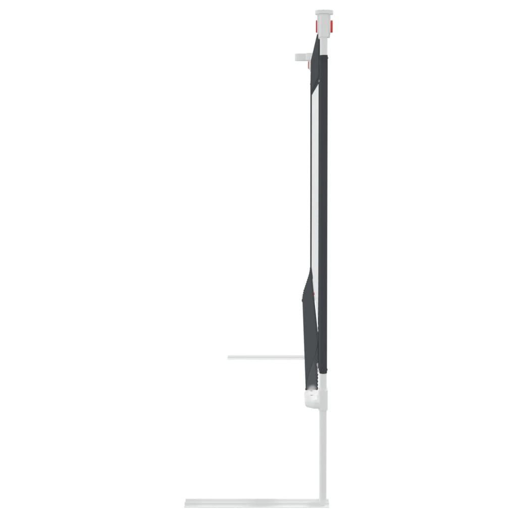 Voir la diapositive 4 : VIDAXL Barriere de securite de lit d'enfant Gris fonce 200x25 cm Tissu