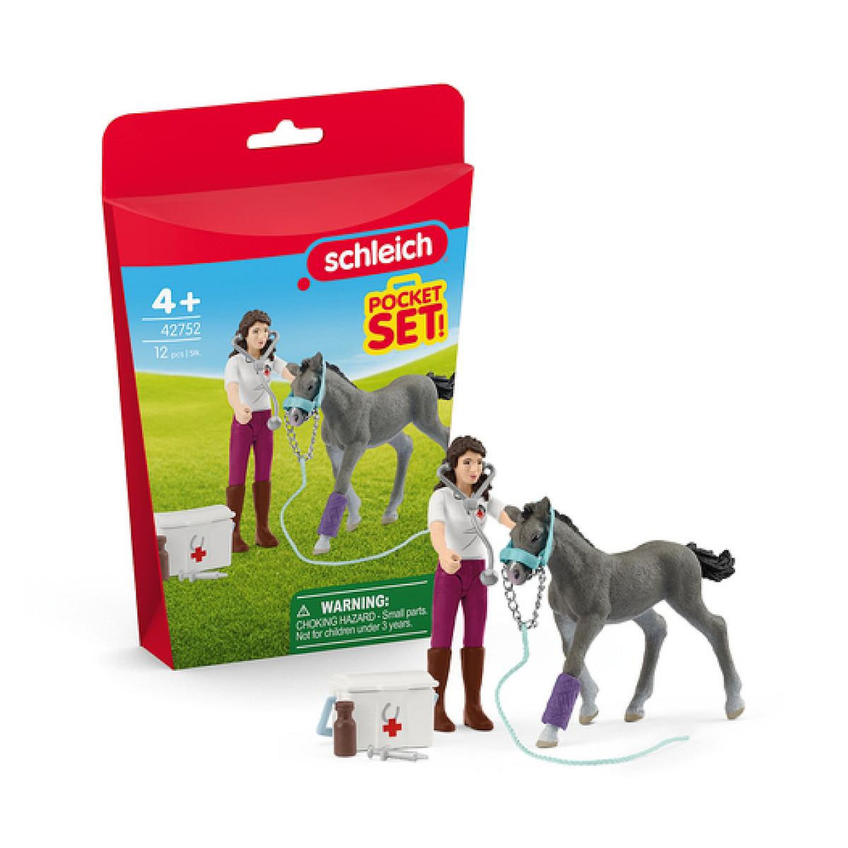 Schleich 42752 Mini Monde – Mme Kramer et son poulain