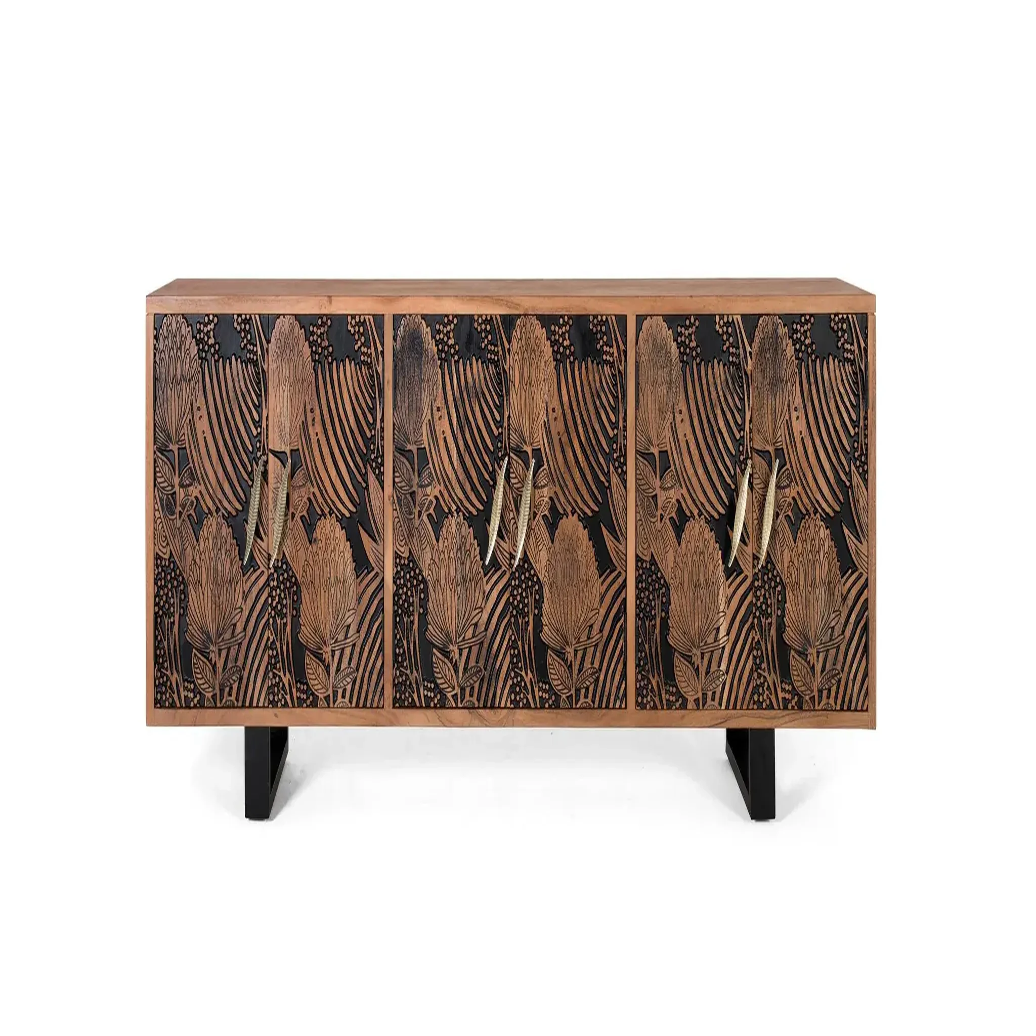 GINER Y COLOMER SL Buffet en bois d'acacia 220cm style ethnique moderne