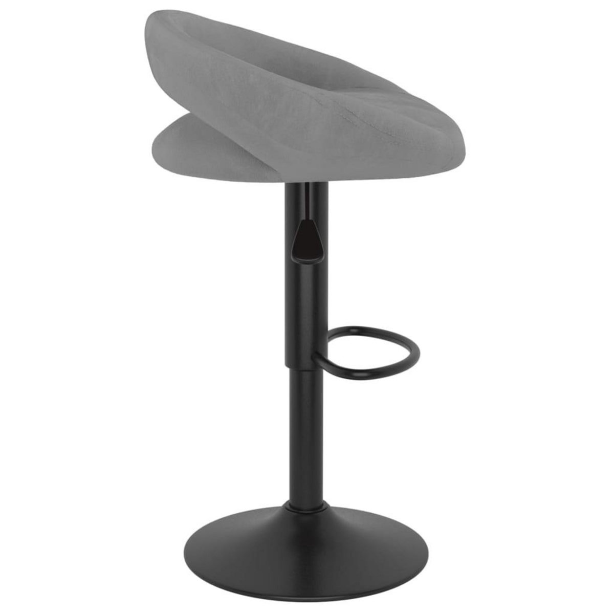 VIDAXL Tabourets de bar lot de 2 gris clair velours