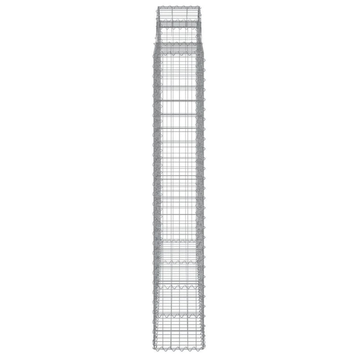 VIDAXL Paniers a gabions arques 11 pcs 200x50x180/200 cm Fer galvanise