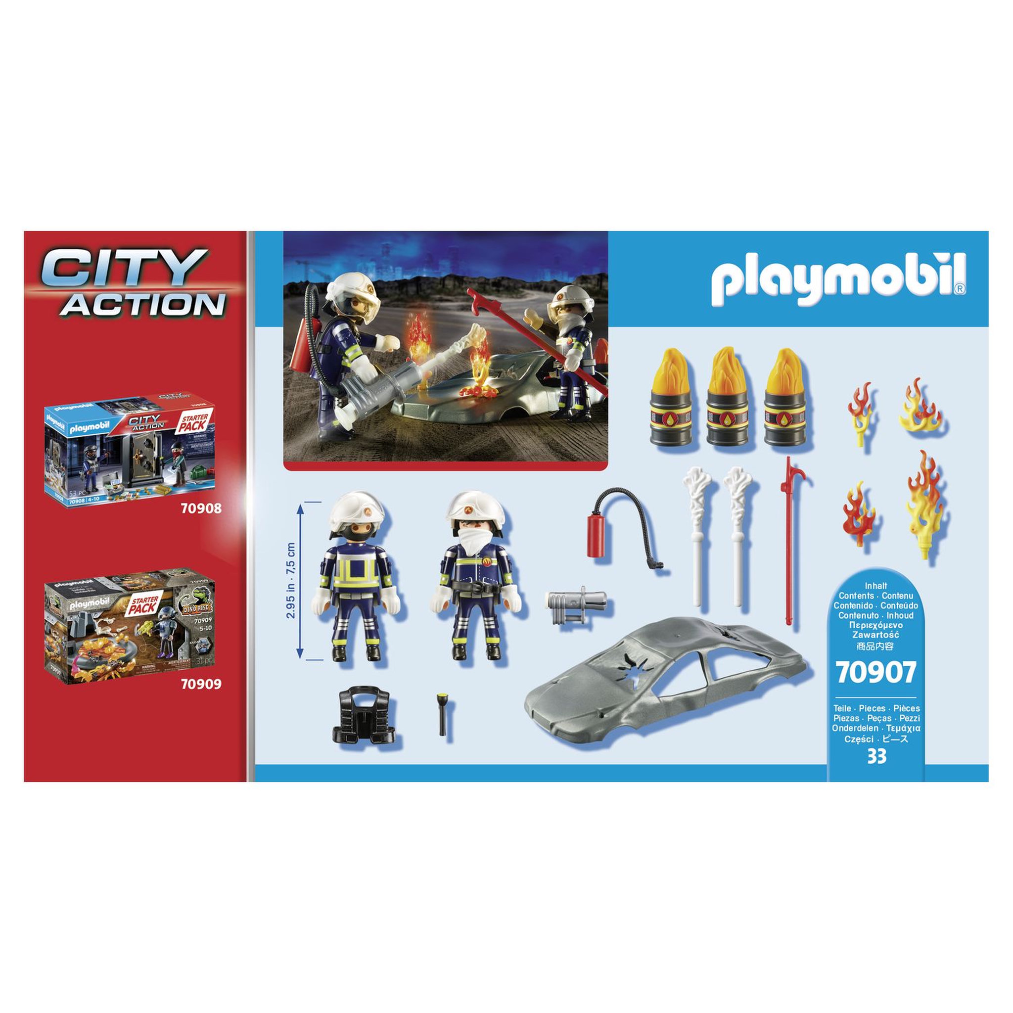 Voir la diapositive 3 : PLAYMOBIL 70907 - City Action - Starter Pack pompier et incendie