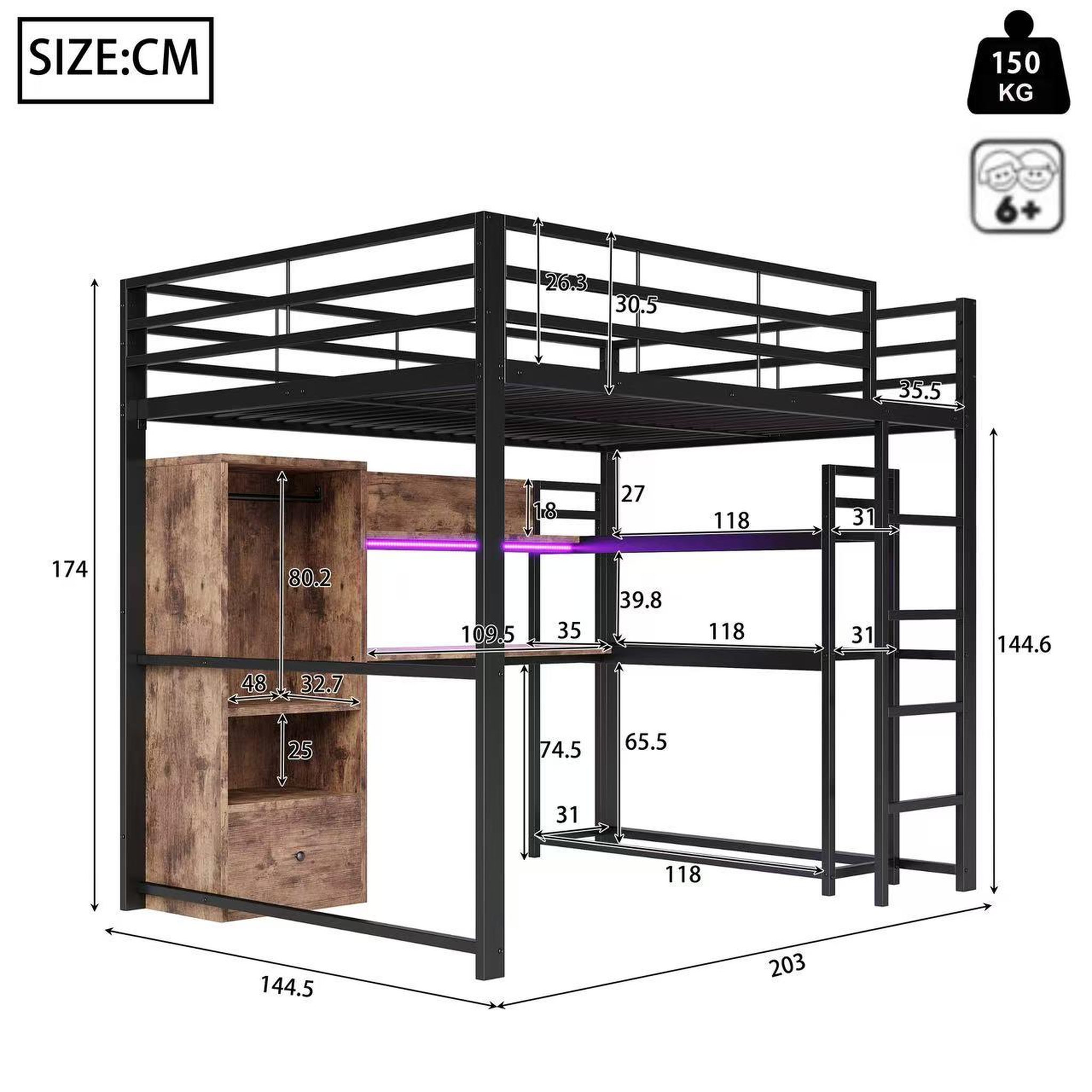 Voir la diapositive 3 : MERAX Lit mezzanine