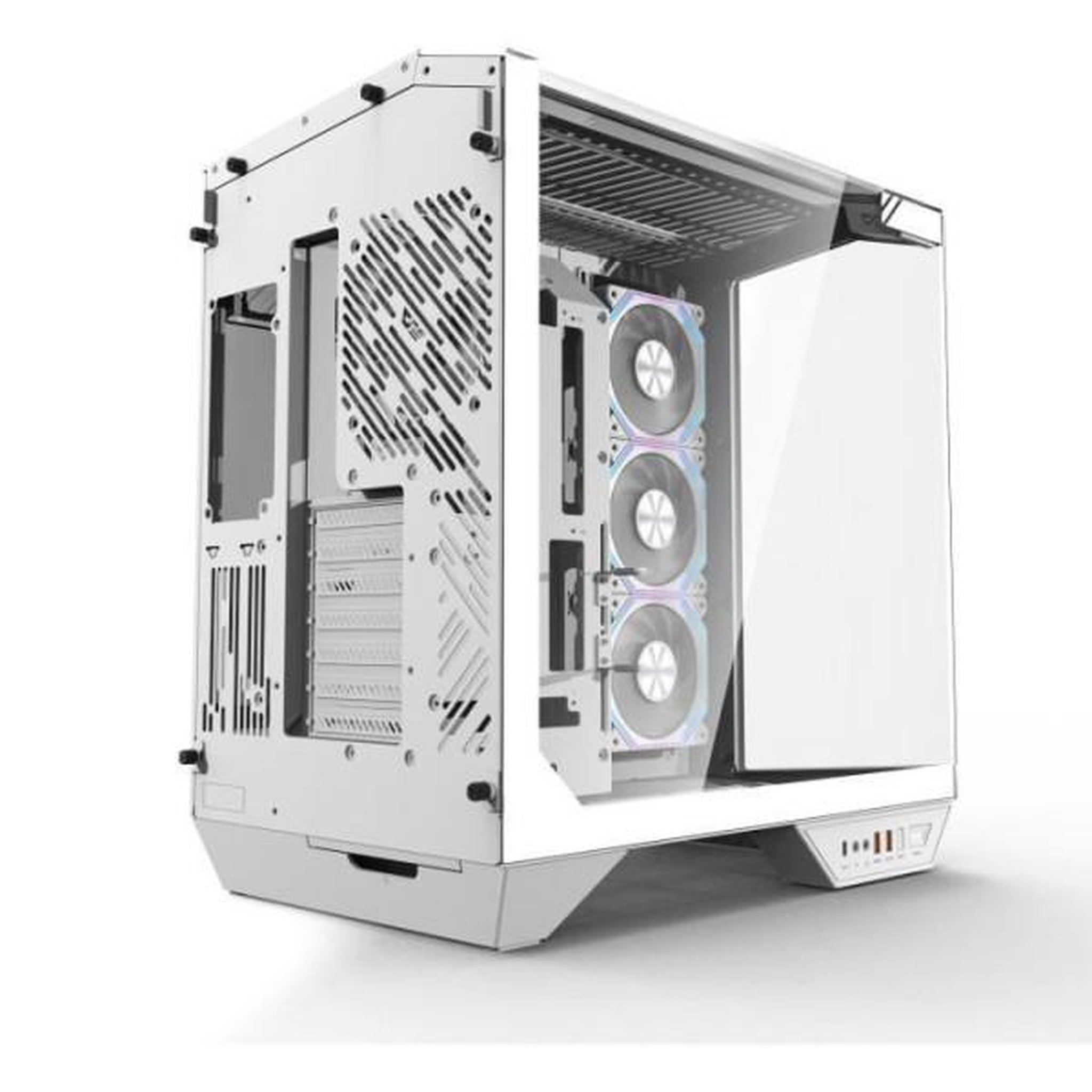 Voir la diapositive 2 : N/A Boitier sans alimentation - Cube - Format ATX - DARKFLASH DY470 - Blanc