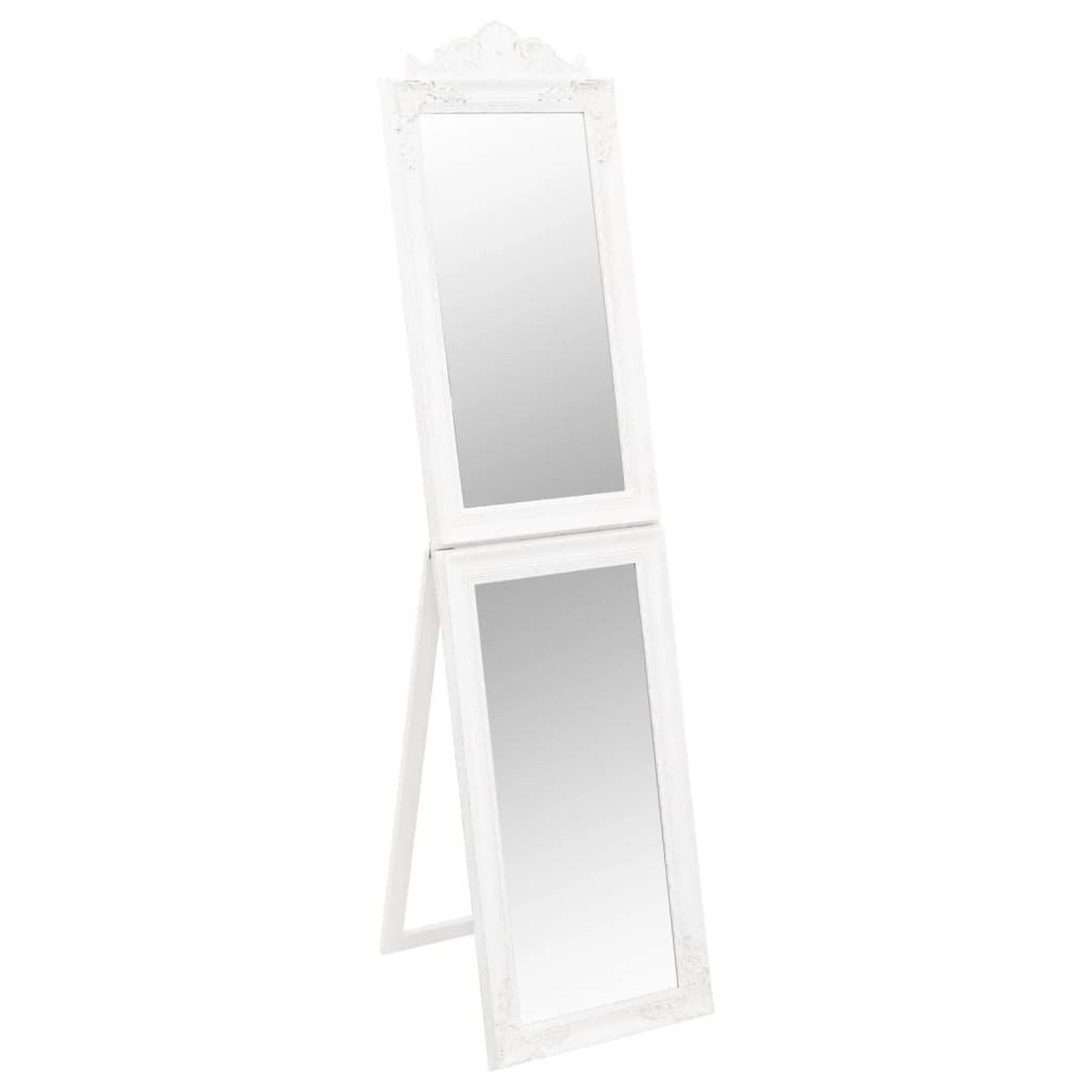 Voir la diapositive 2 : VIDAXL Miroir sur pied blanc 40x160 cm