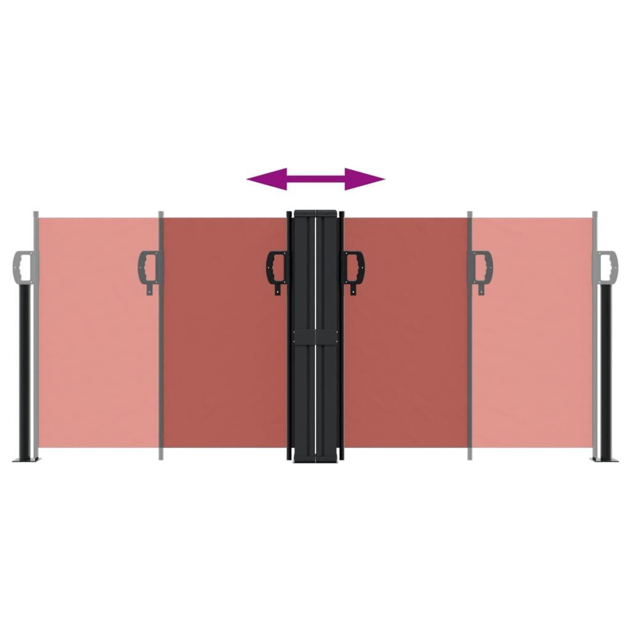 Voir la diapositive 5 : VIDAXL Auvent lateral retractable terre cuite 100x600 cm