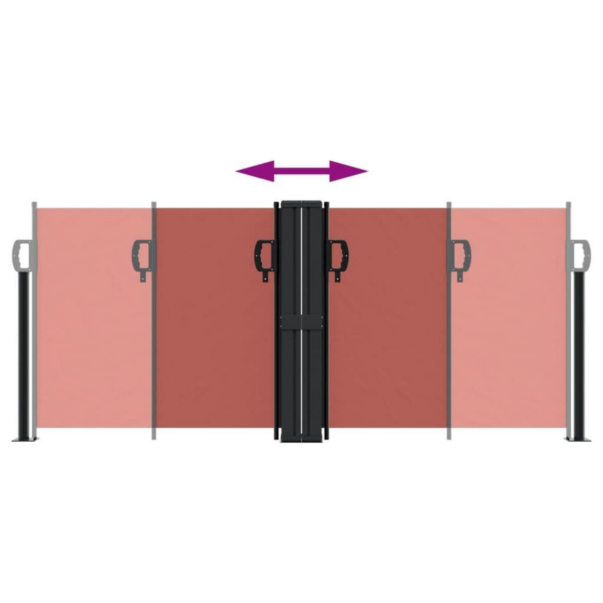 VIDAXL Auvent lateral retractable terre cuite 100x600 cm