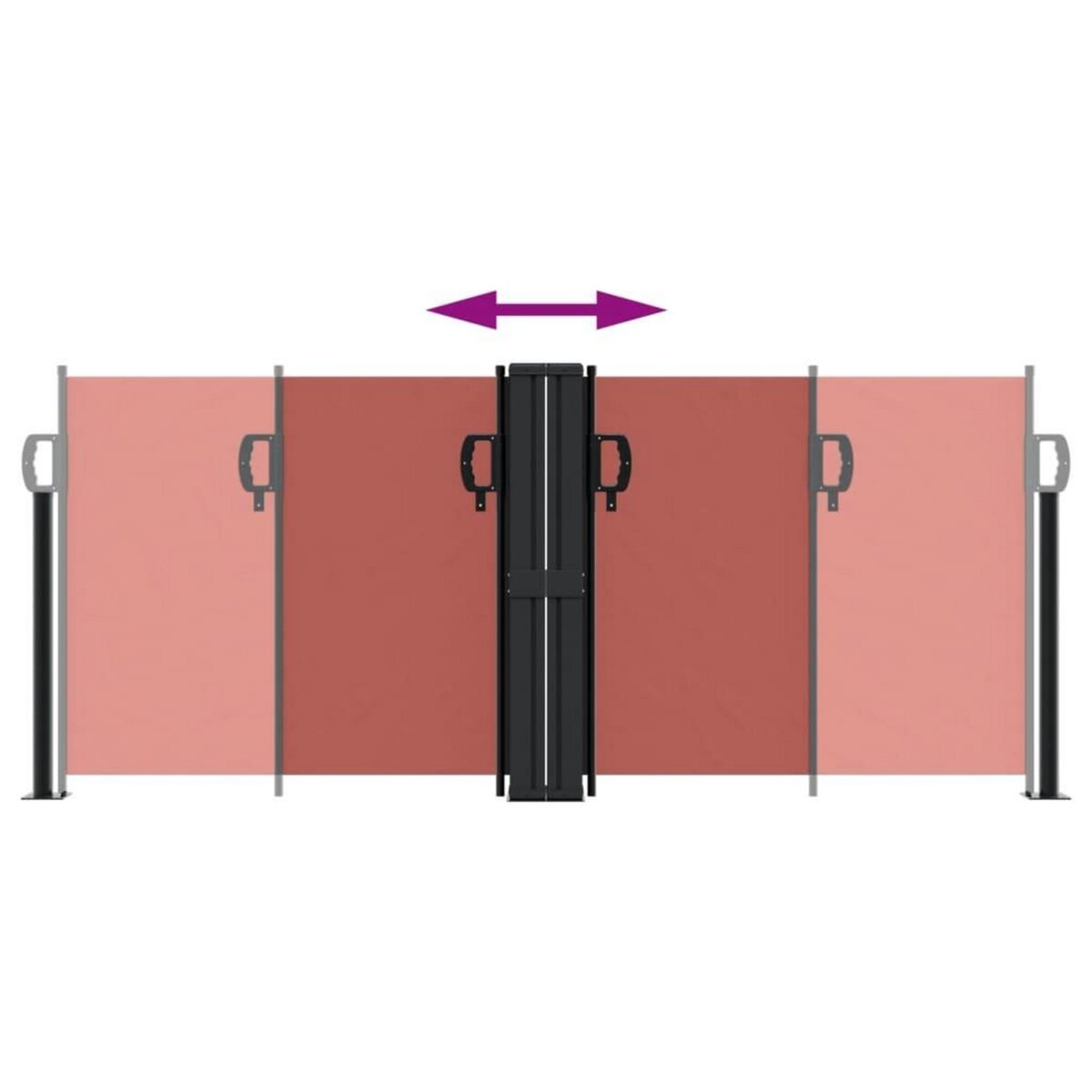 VIDAXL Auvent lateral retractable terre cuite 100x600 cm