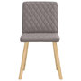 Voir la diapositive 4 : VIDAXL Chaises a manger lot de 6 taupe tissu