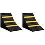 Voir la diapositive 2 : VIDAXL Cales de roue 2 pcs 29x16x19 cm Caoutchouc
