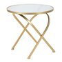 Voir la diapositive 5 : Paris Prix Table d'Appoint Effet Marbre  Glam  50cm Blanc & Or