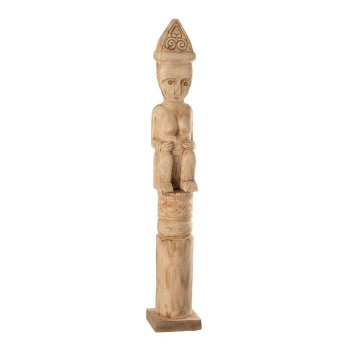 Paris Prix Statuette Déco  Personnage Africain Debout  88cm Naturel