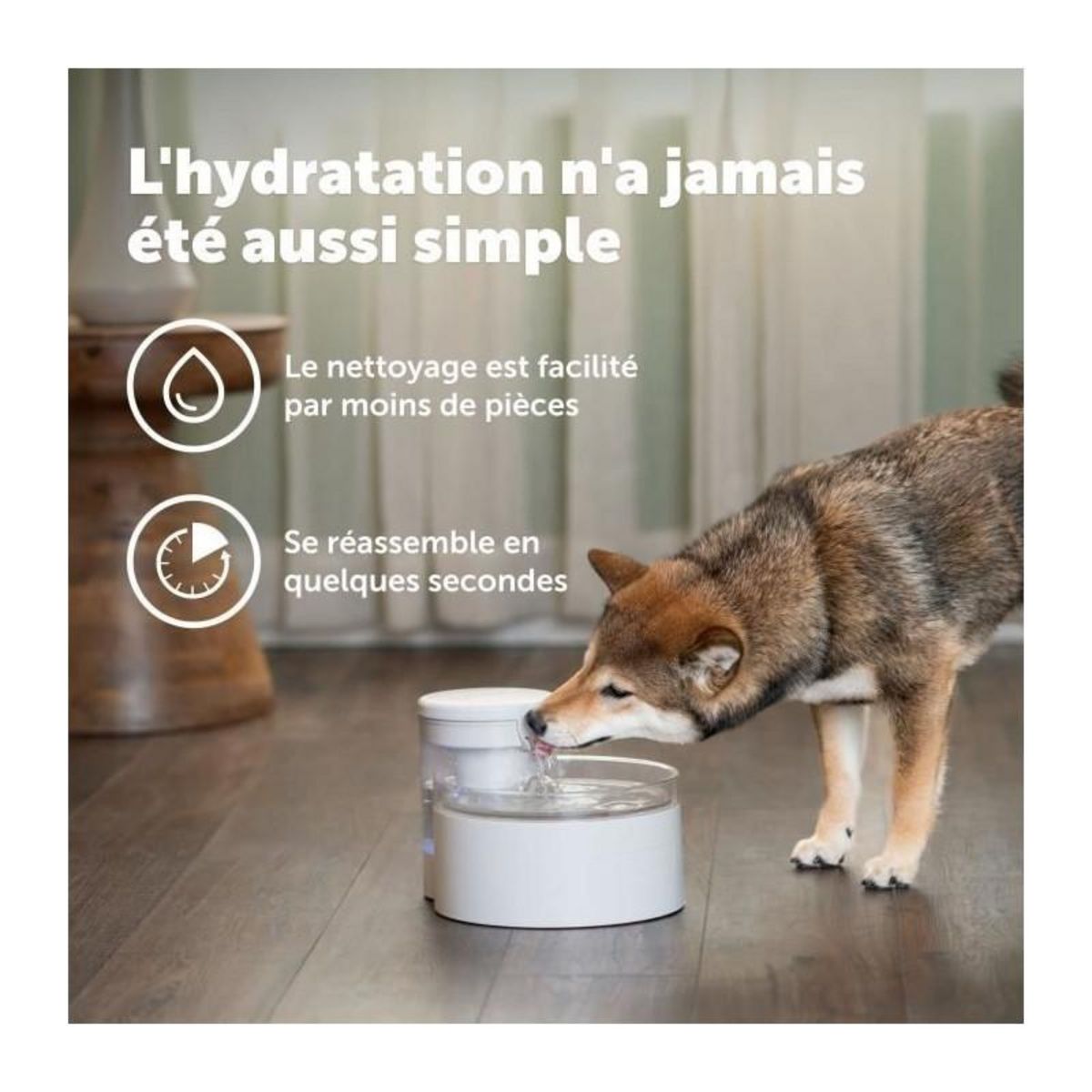 PETSAFE Fontaine a eau - PETSAFE - OUTLAST - 1,8 L - Blanc