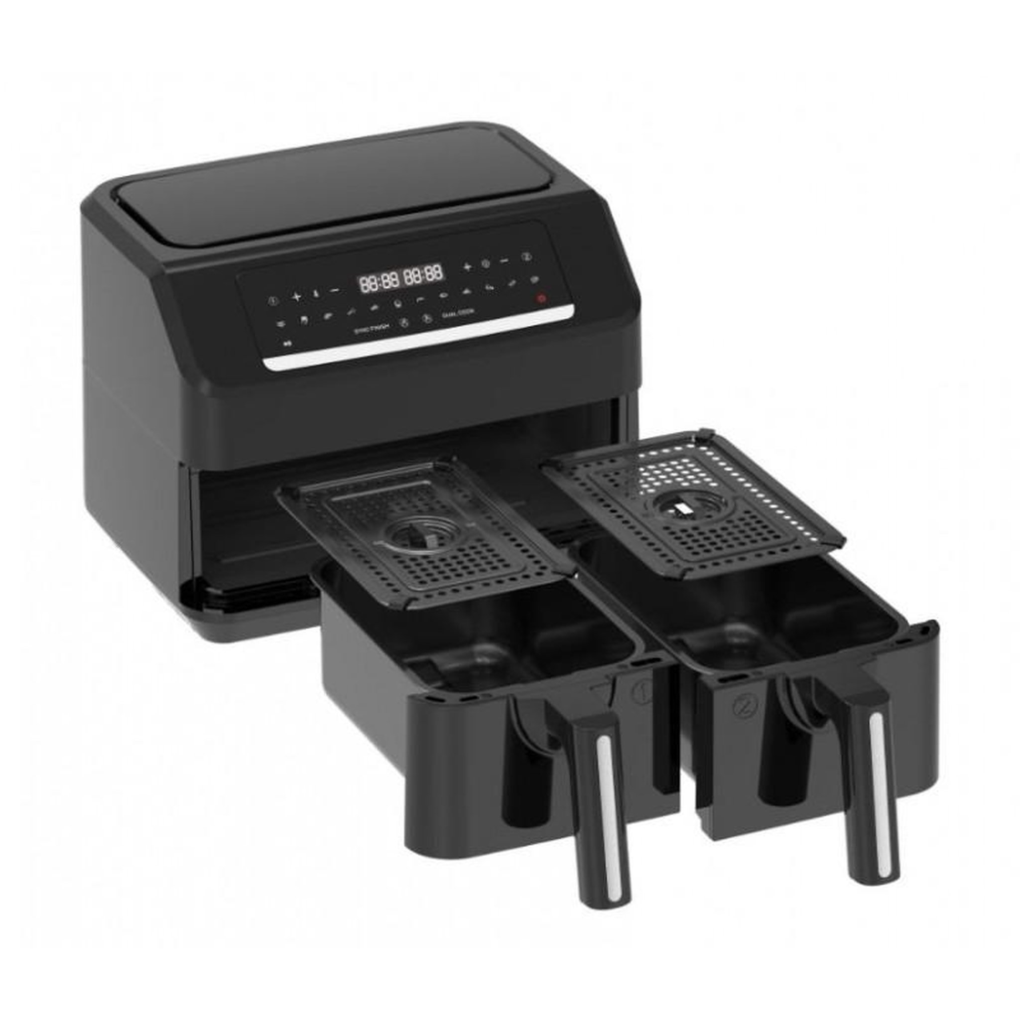Voir la diapositive 3 : EMERIO Emerio - friteuse sans huile 7,2l - double bac - minuteur - thermostat réglable - réservoir amovible - cool touch - noir