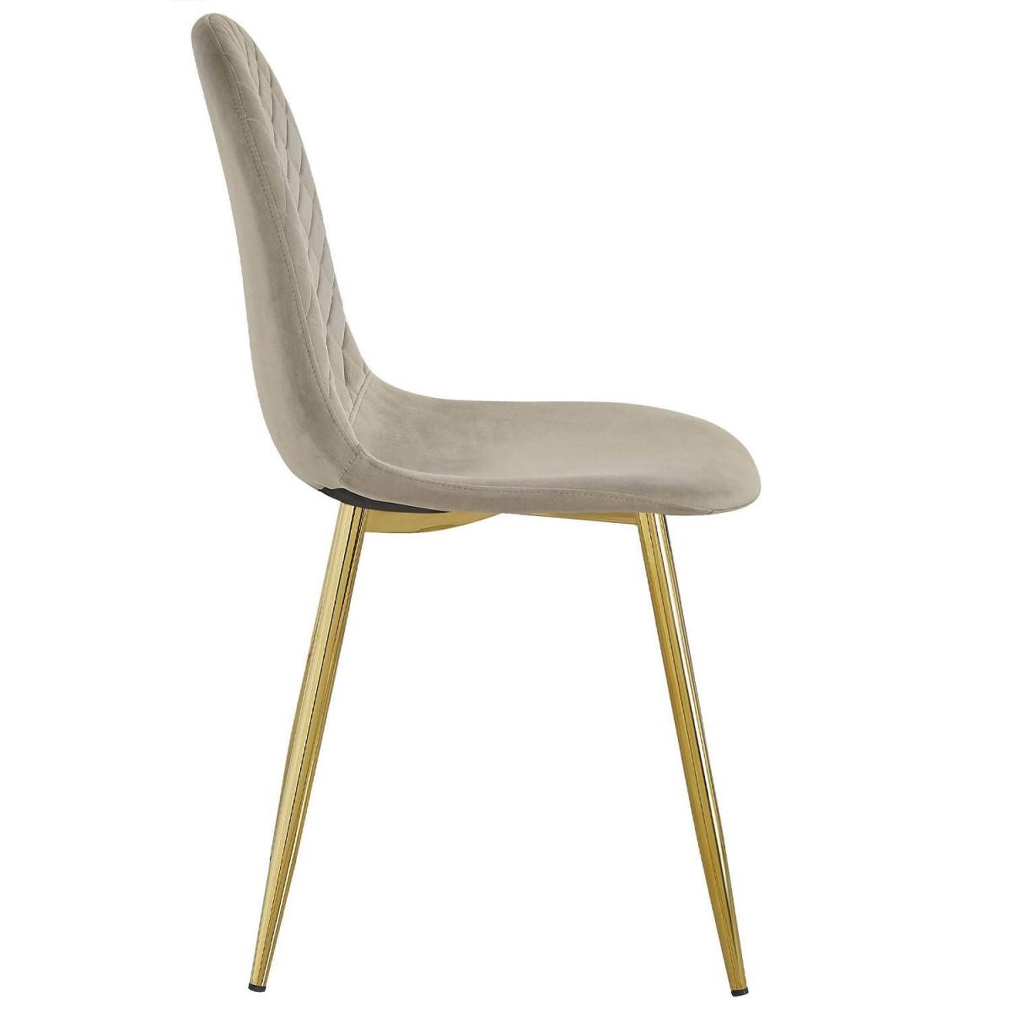 Voir la diapositive 4 : Paris Prix Lot de 8 chaises en velours  waynor  88cm taupe