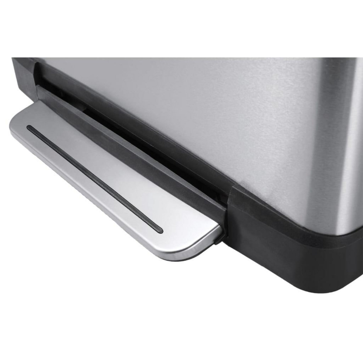 EKO EKO Poubelle a pedale E-Cube 28 L+18 L Argente mat
