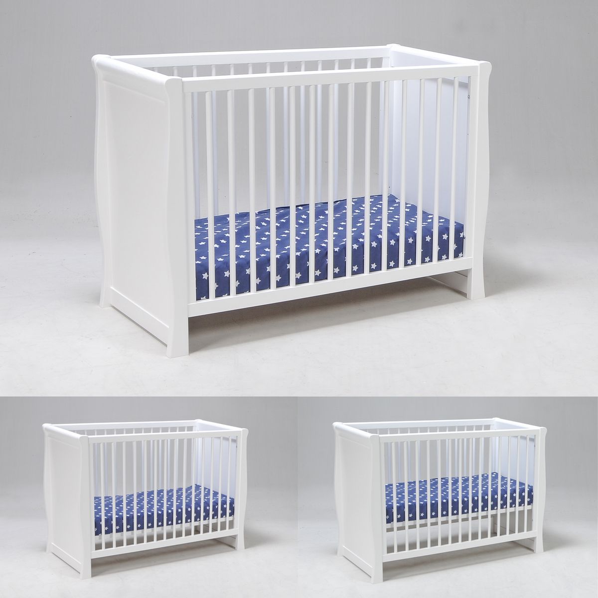 Lit bébé 60x120 cm ROMANCE Blanc