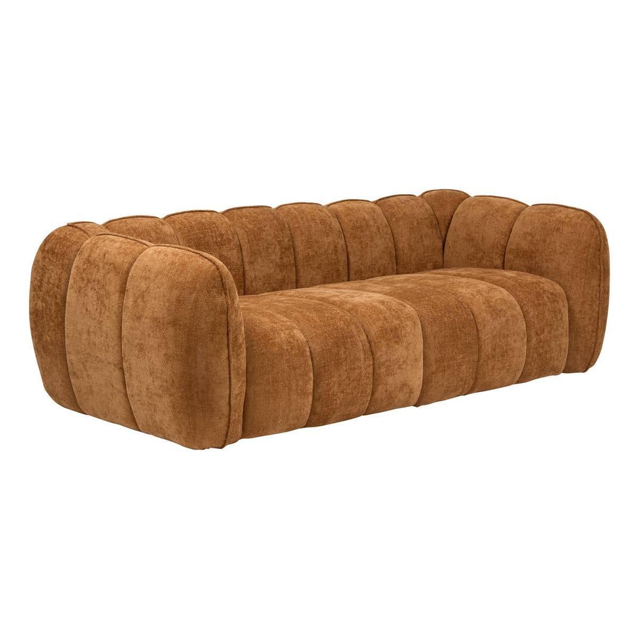 ATMOSPHERA Canapé droit 3 places  calyra  221cm ambre