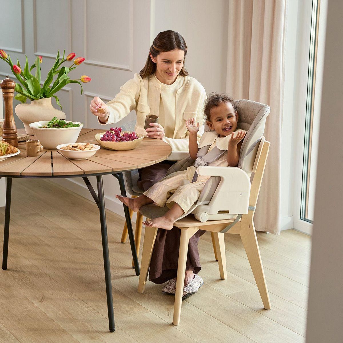 KINDERKRAFT Chaise haute évolutive 3 en 1 réglable