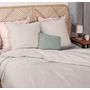 Voir la diapositive 3 : Home collection Parure housse de couette 100% lin et coton lavé 57 fils - dune